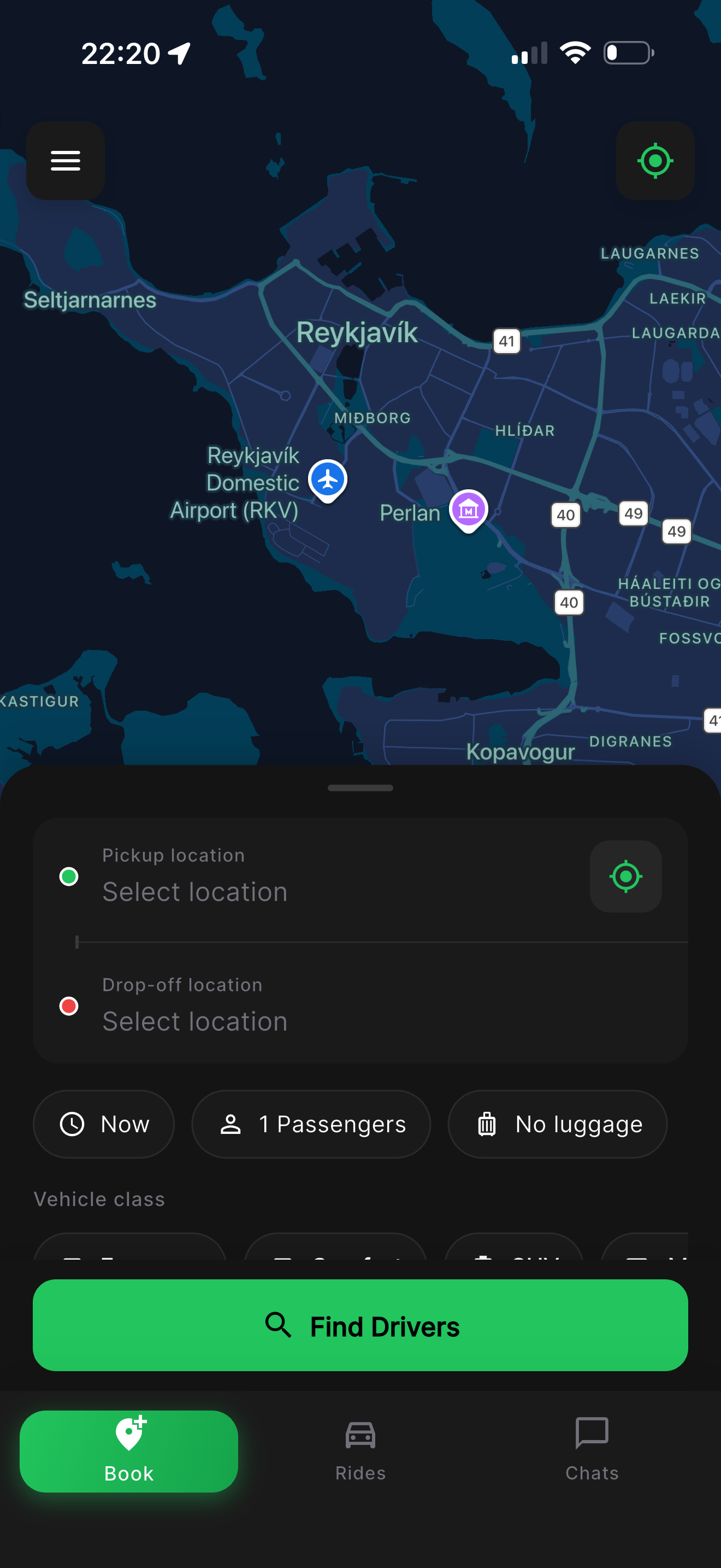 Flott Iceland app screenshot 1