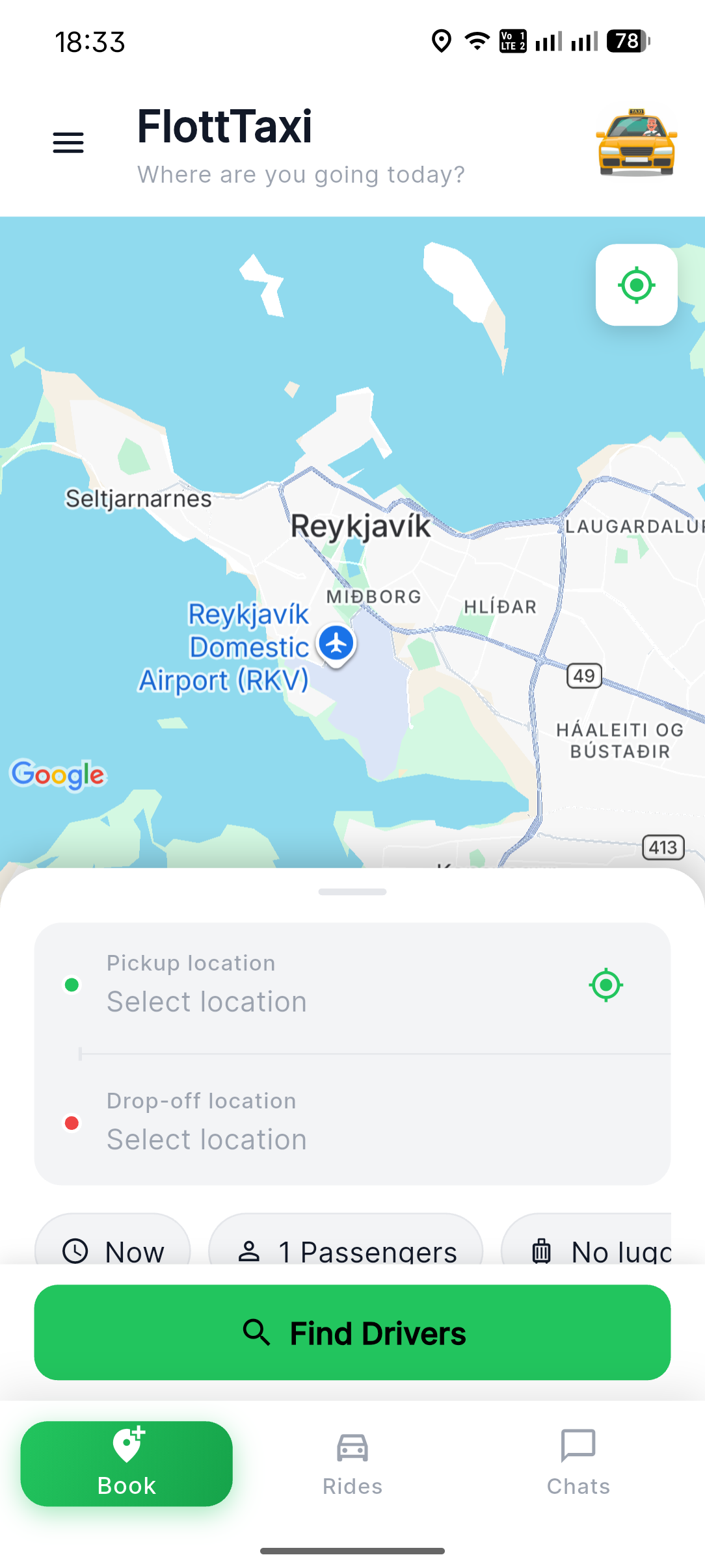 Flott Iceland app screenshot 2