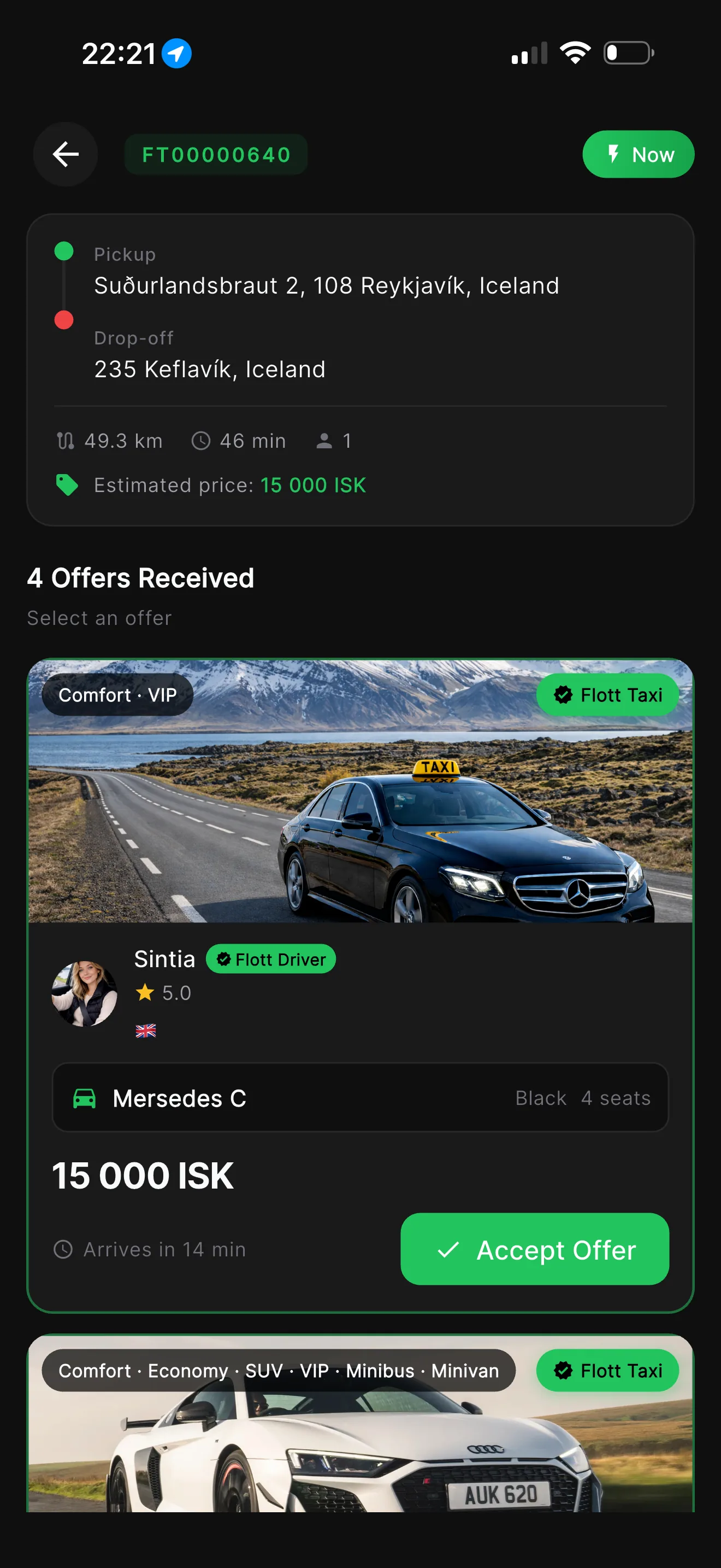 FlottTaxi App screenshot 3