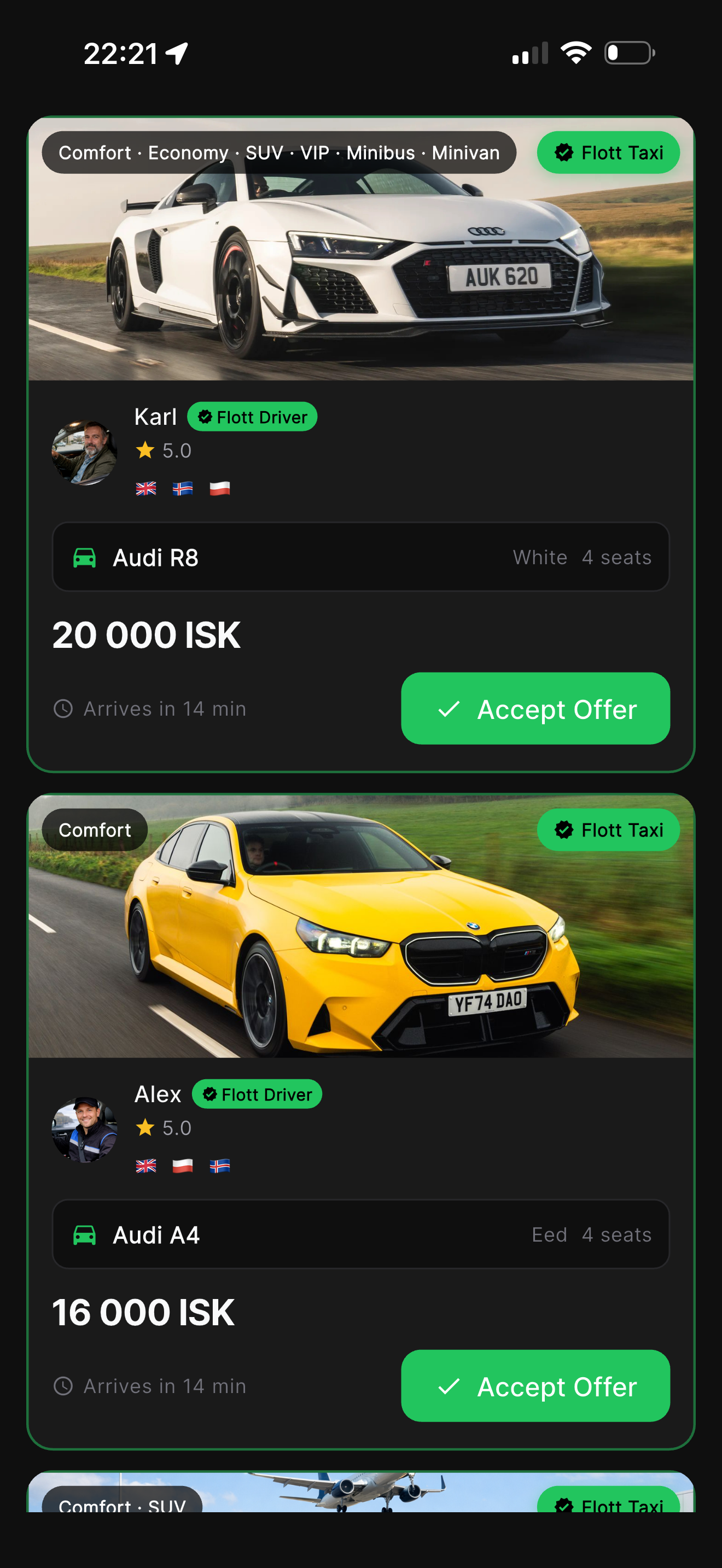 Flott Iceland app screenshot 4