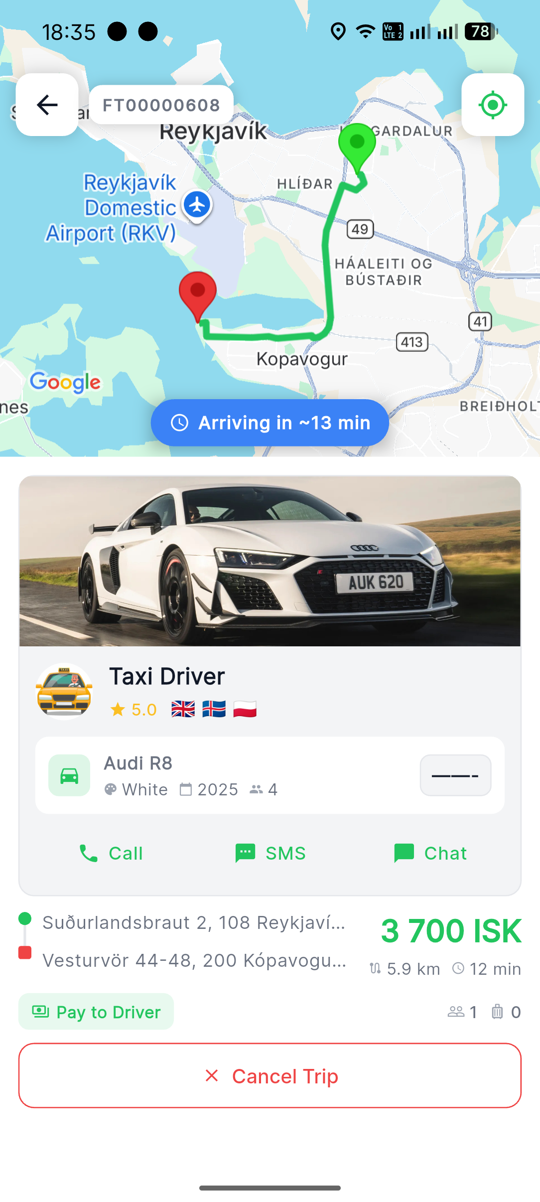 Flott Iceland app screenshot 5