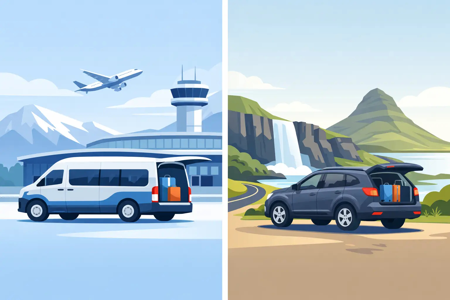 Airport Transfer vs Rental Car in Iceland