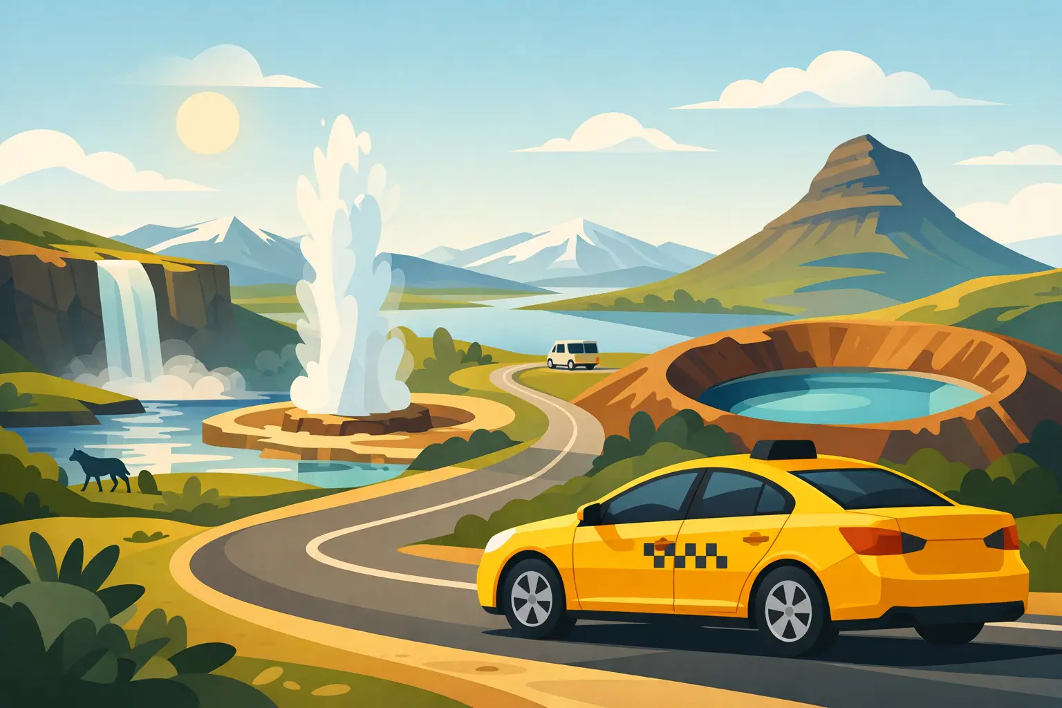Golden Circle Taxi Transport for a Flexible Day