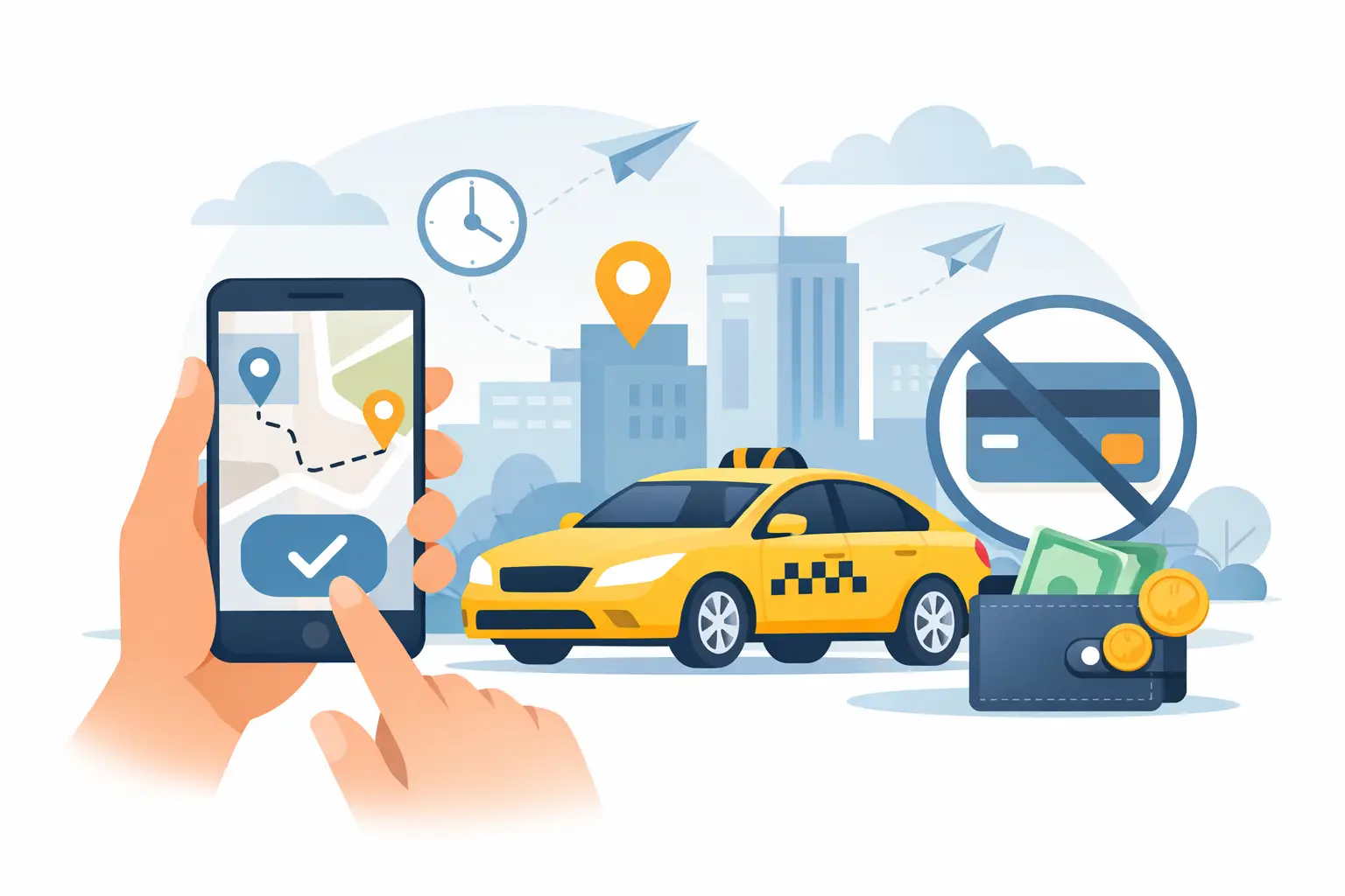 How to Book Taxi Without Prepayment