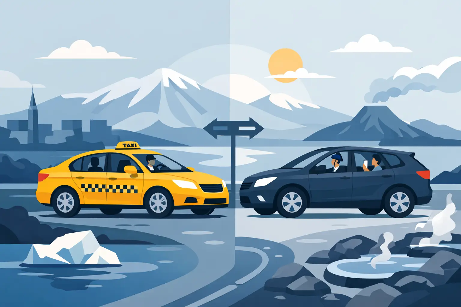 Licensed Taxi Versus Unlicensed Ride in Iceland