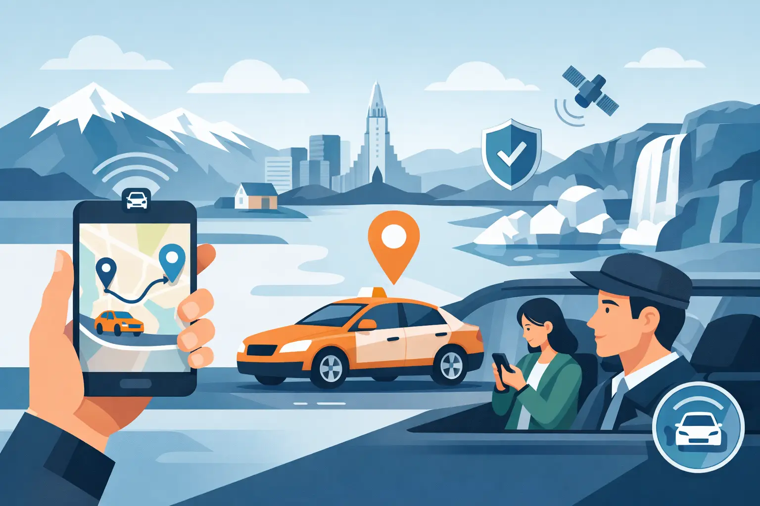 Live Taxi Tracking Benefits for Safer Iceland Rides